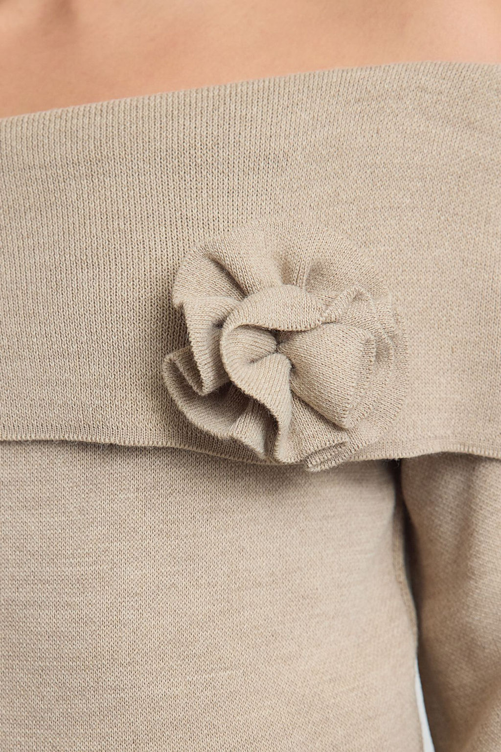 Bordo Gul Detayl? Carmen Yaka Triko Kazak TWOAW25KZ00373 - Trendyolmilla фото 35