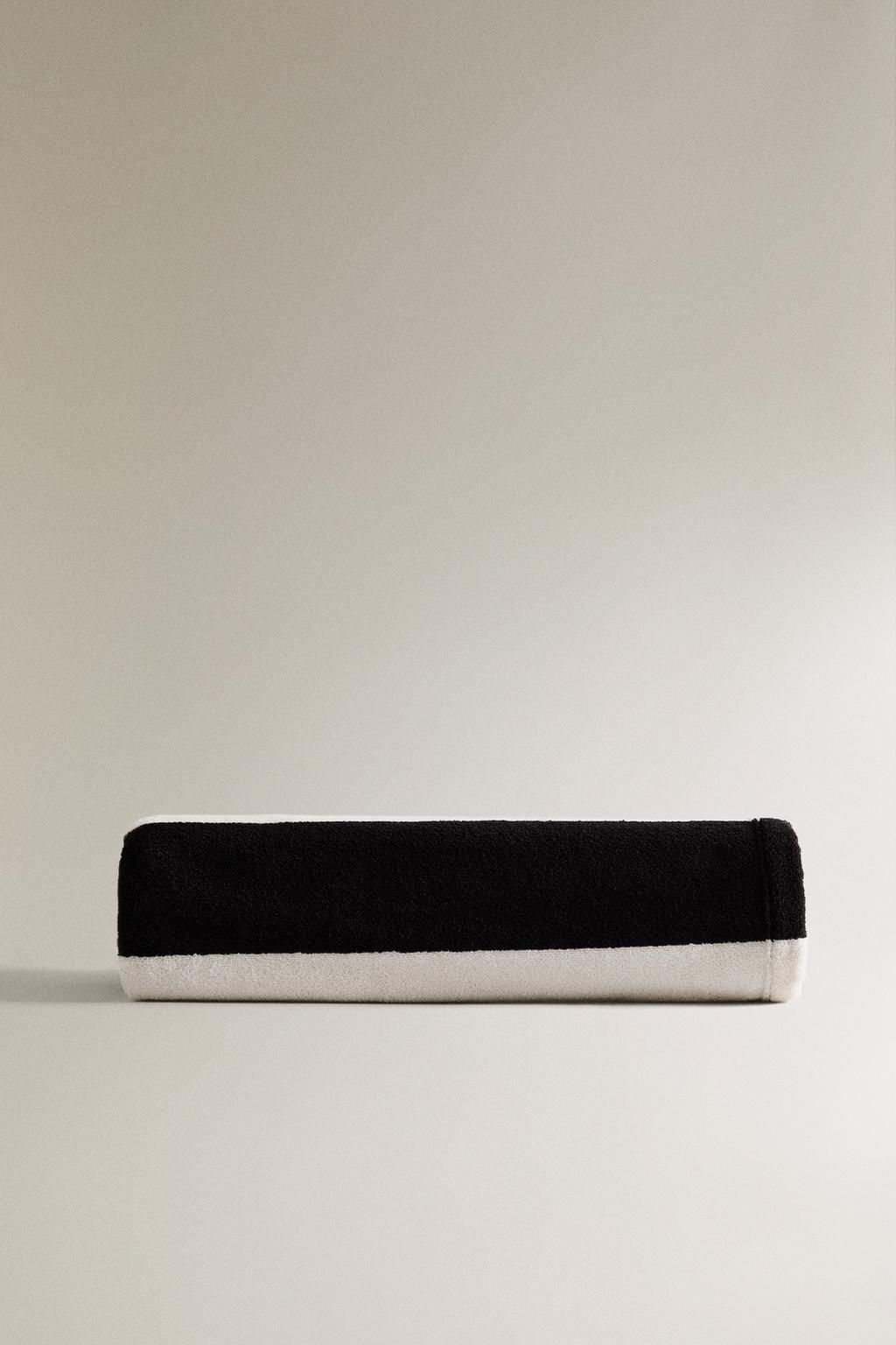 COTTON BEACH TOWEL WITH WIDE STRIPES - Zara фото 2