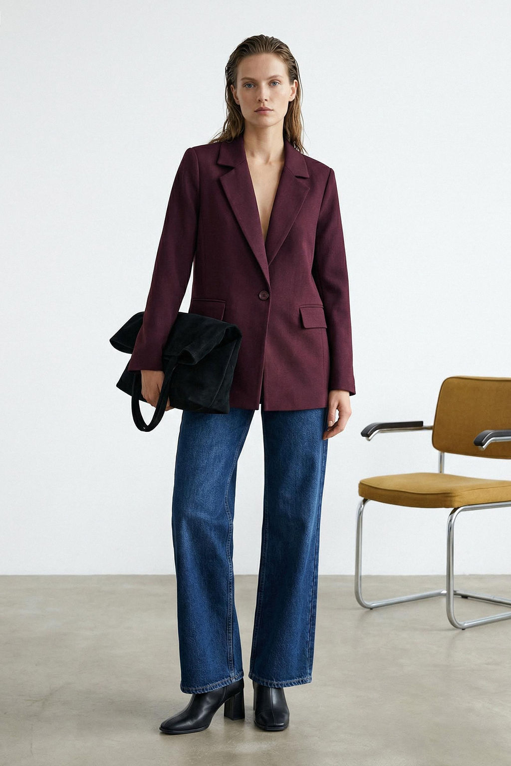 Ozel Koleksiyon Murdum Cizgili Astarl? Normal Kal?p Yumusak Kumas Blazer Ceket TWOAW26BC00057 - Trendyolmilla фото 13