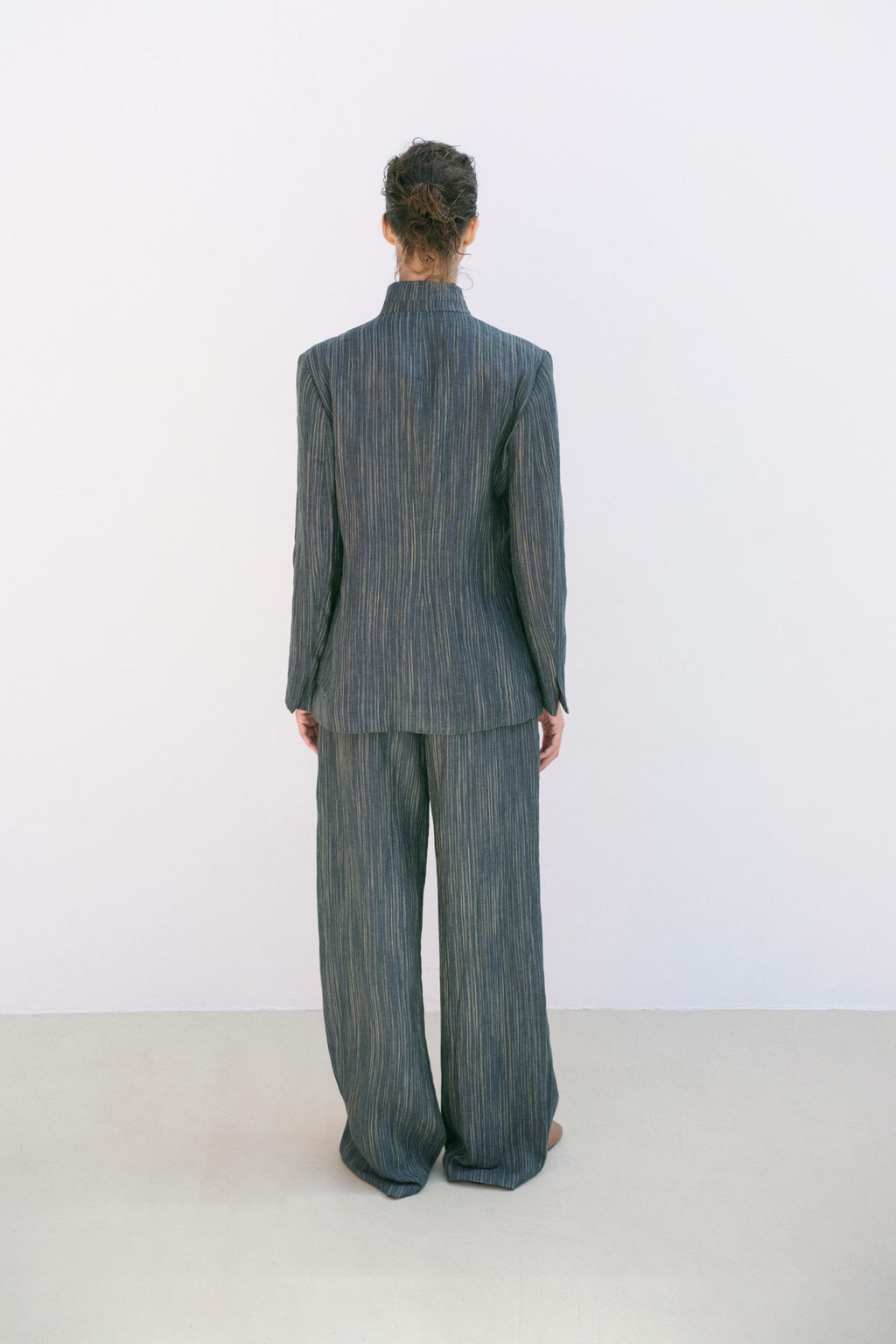 BLAZER LINO RAYAS ZW COLLECTION / Gris azul - Zara фото 3