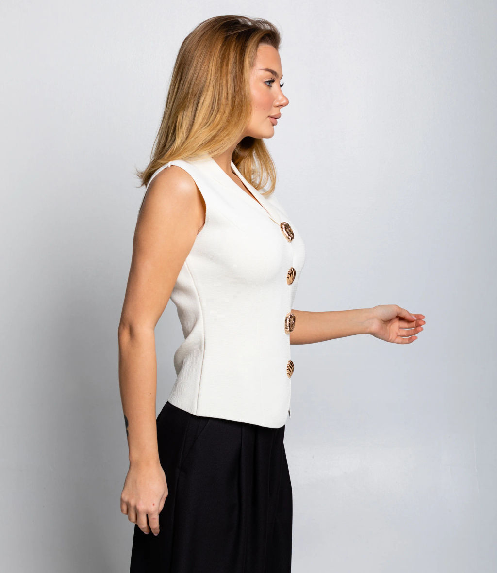 Жилет #КТ8833 (1), кремовый - Dommod фото 2