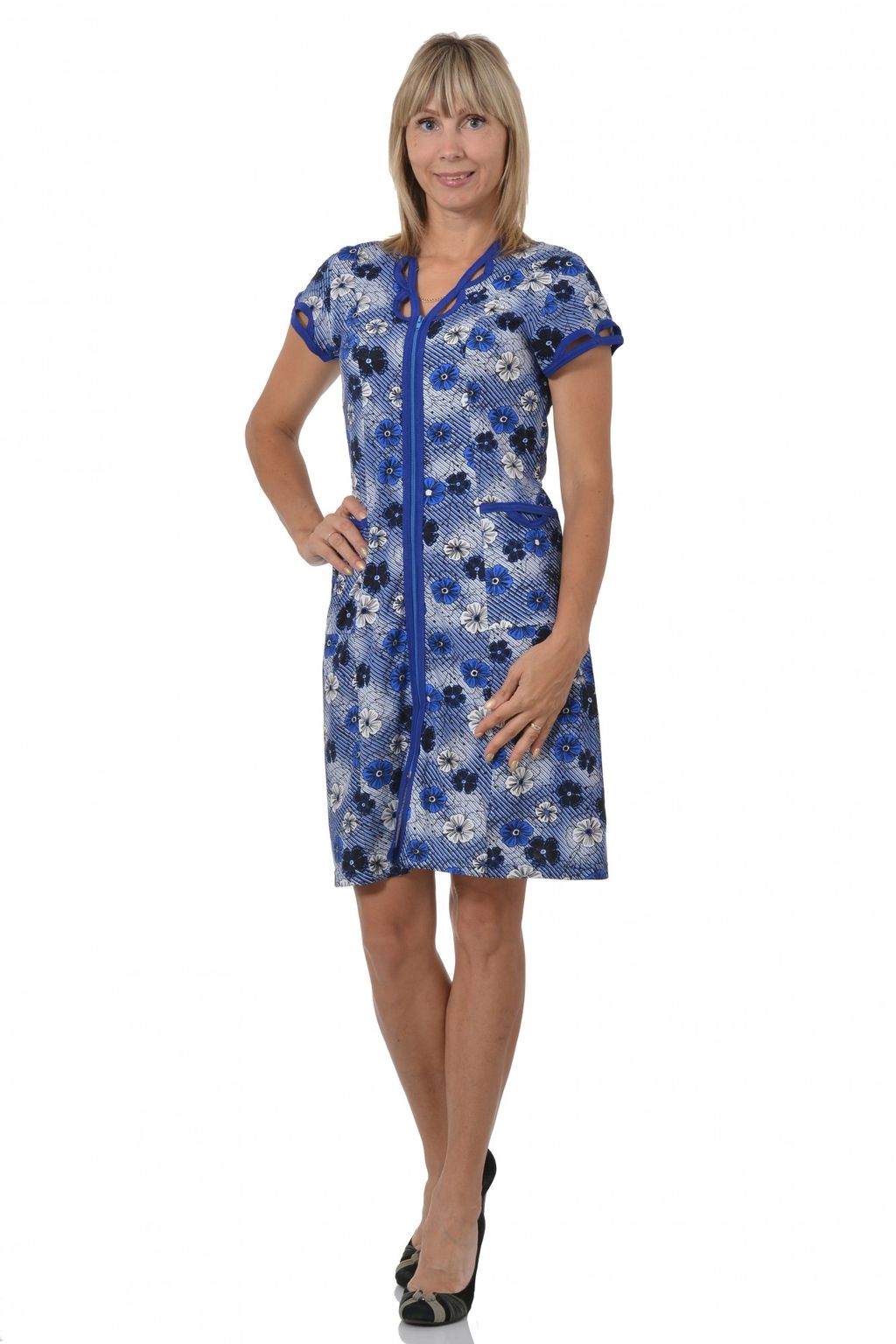 М0069-1 Халат женский кулирка бордо - АстраТекстиль фото 5