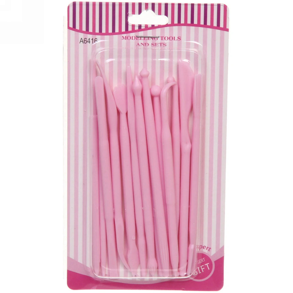 Цена за 3 шт. Инструменты для украшения тортов в наборе 14шт однотонные