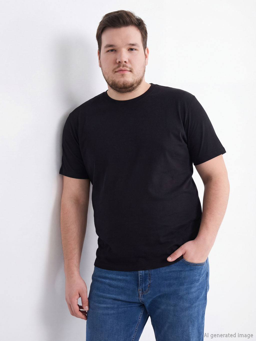 Bisiklet Yaka Penye Erkek Ti??rt