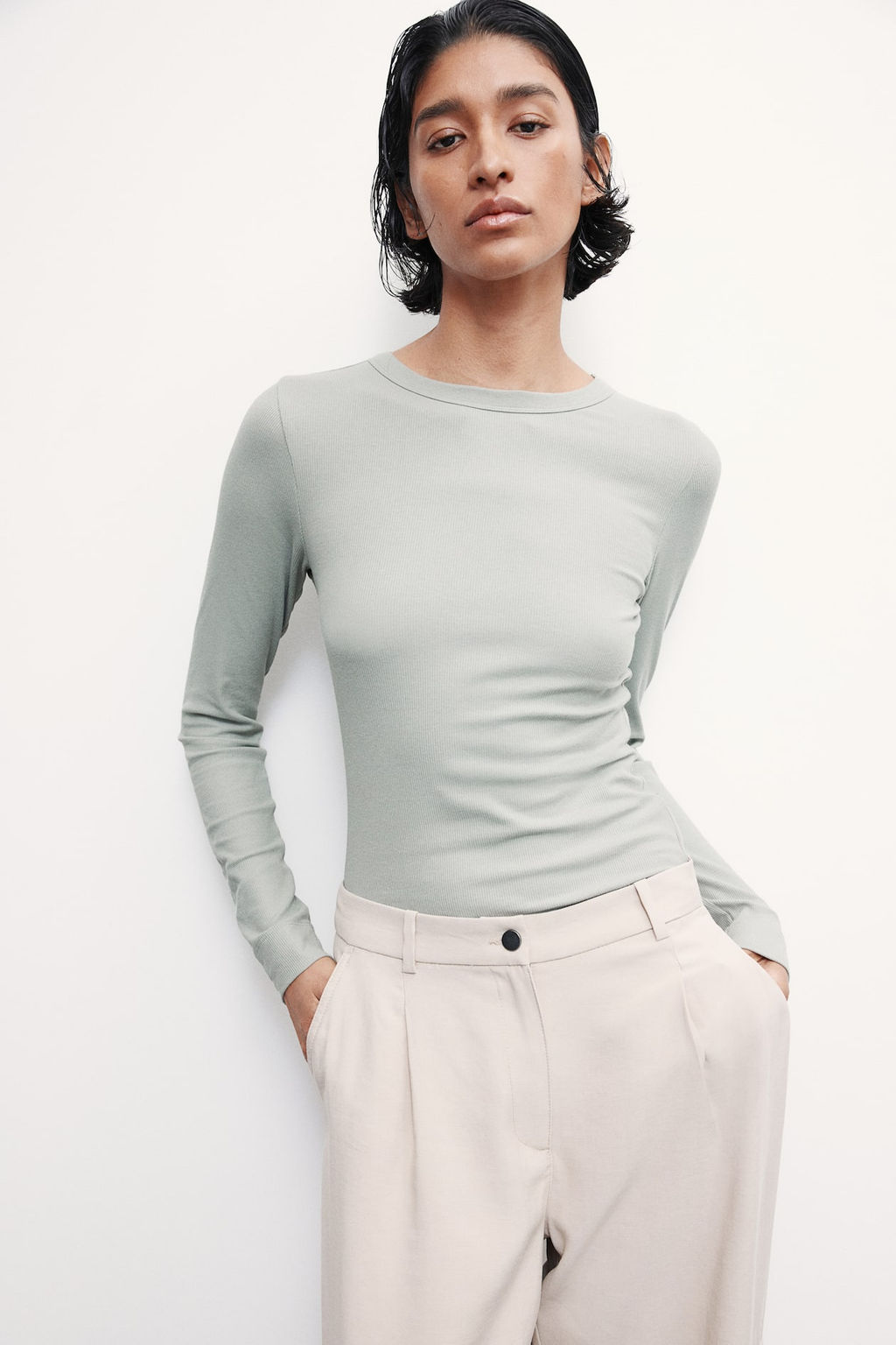 Camiseta de canale con modal - H&m фото 6