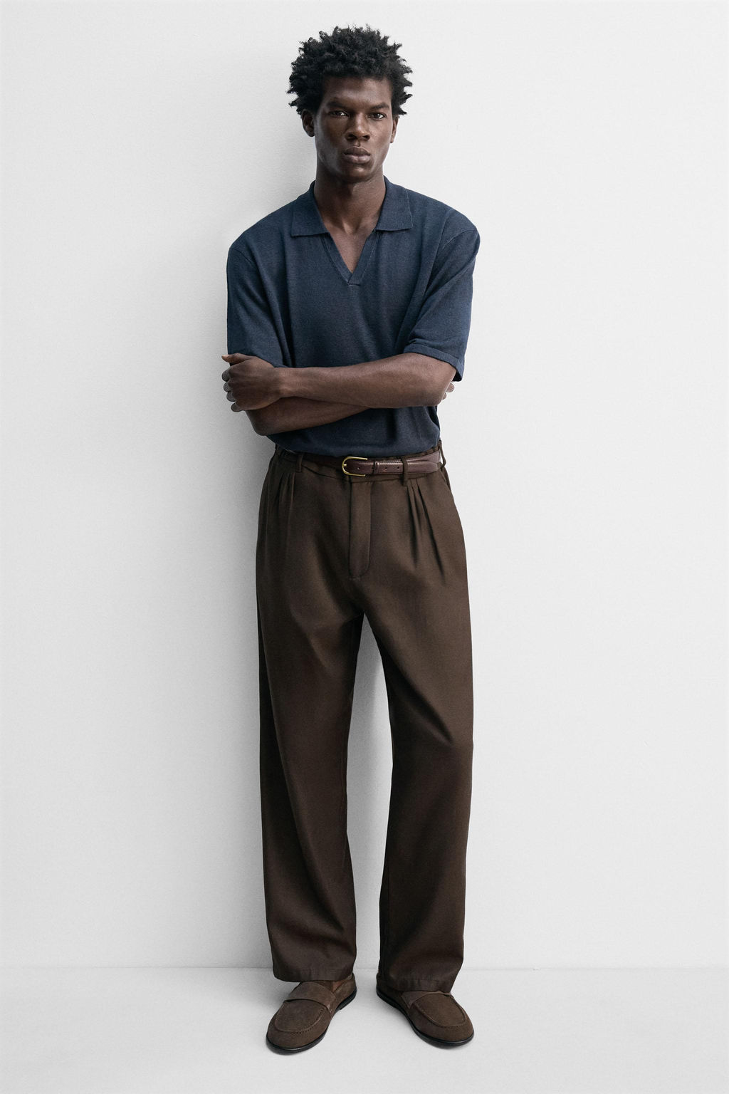 LEATHER SLINGBACK LOAFERS - Zara фото 2