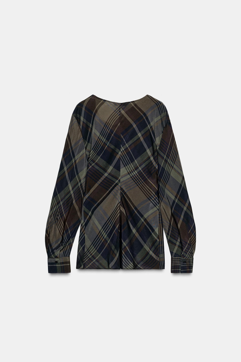 ZW COLLECTION DRAPED CHECK TOP - Zara фото 6