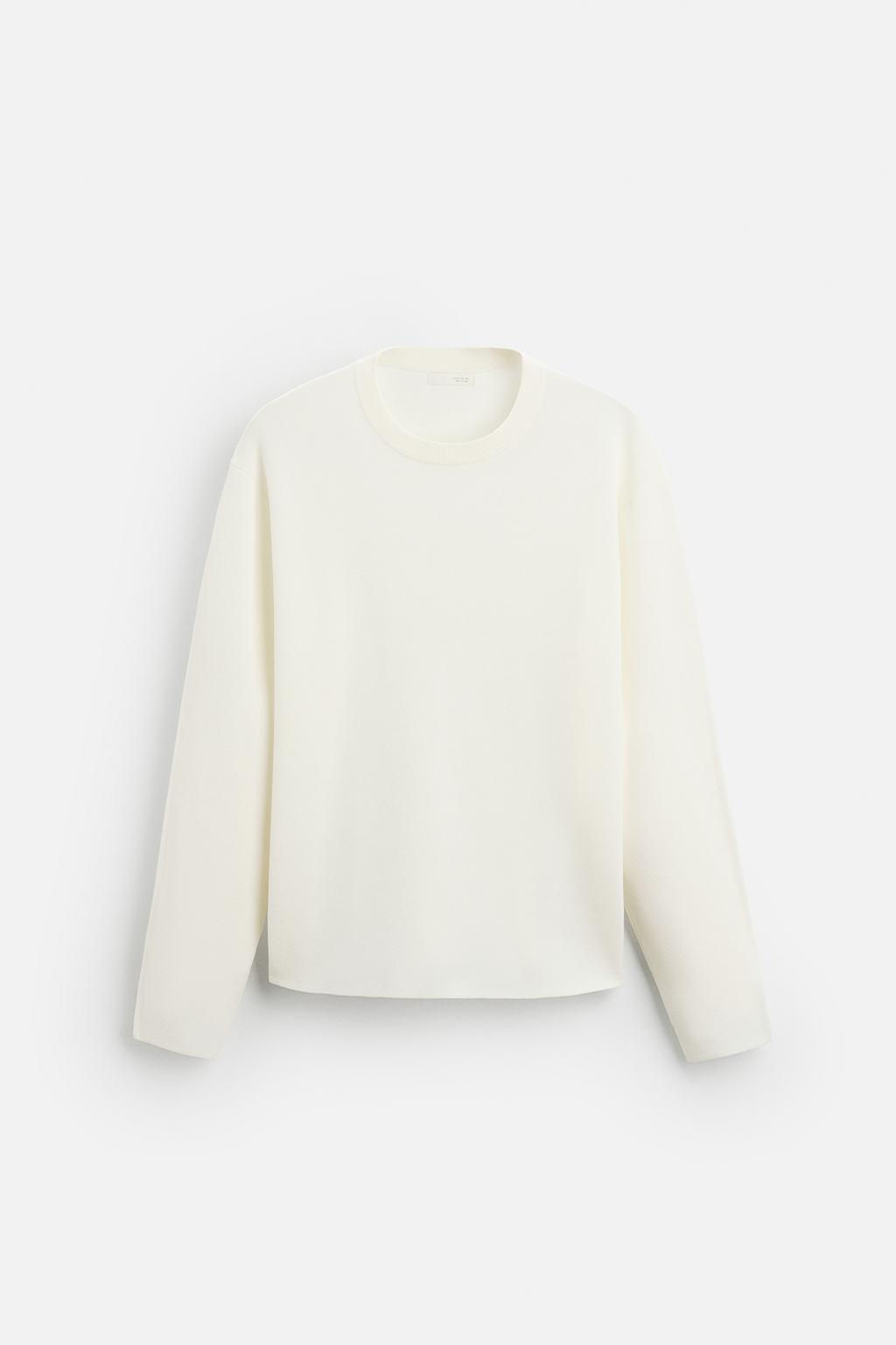COTTON BLEND TEXTURED SWEATER - Zara фото 22