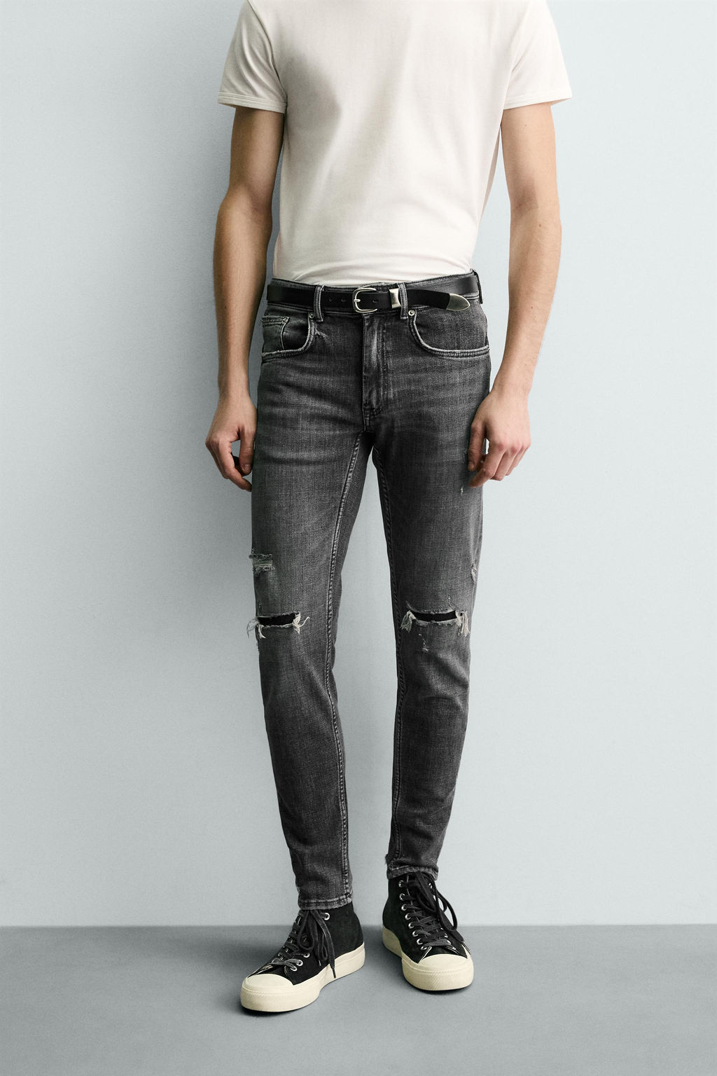 JEANS SKINNY FIT / Gris - Zara фото 2