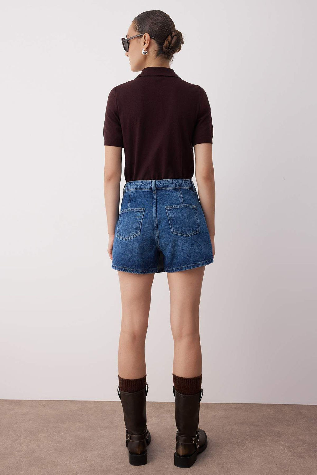 Mavi Kruvaze Kapama Denim Sort Etek TWOAW26SR00043 - Trendyolmilla фото 4