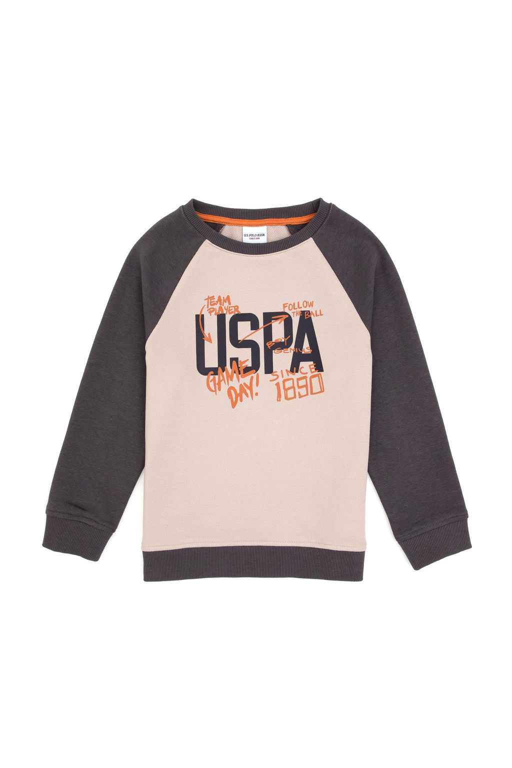 Erkek _ocuk Gri Bisiklet Yaka Sweatshirt