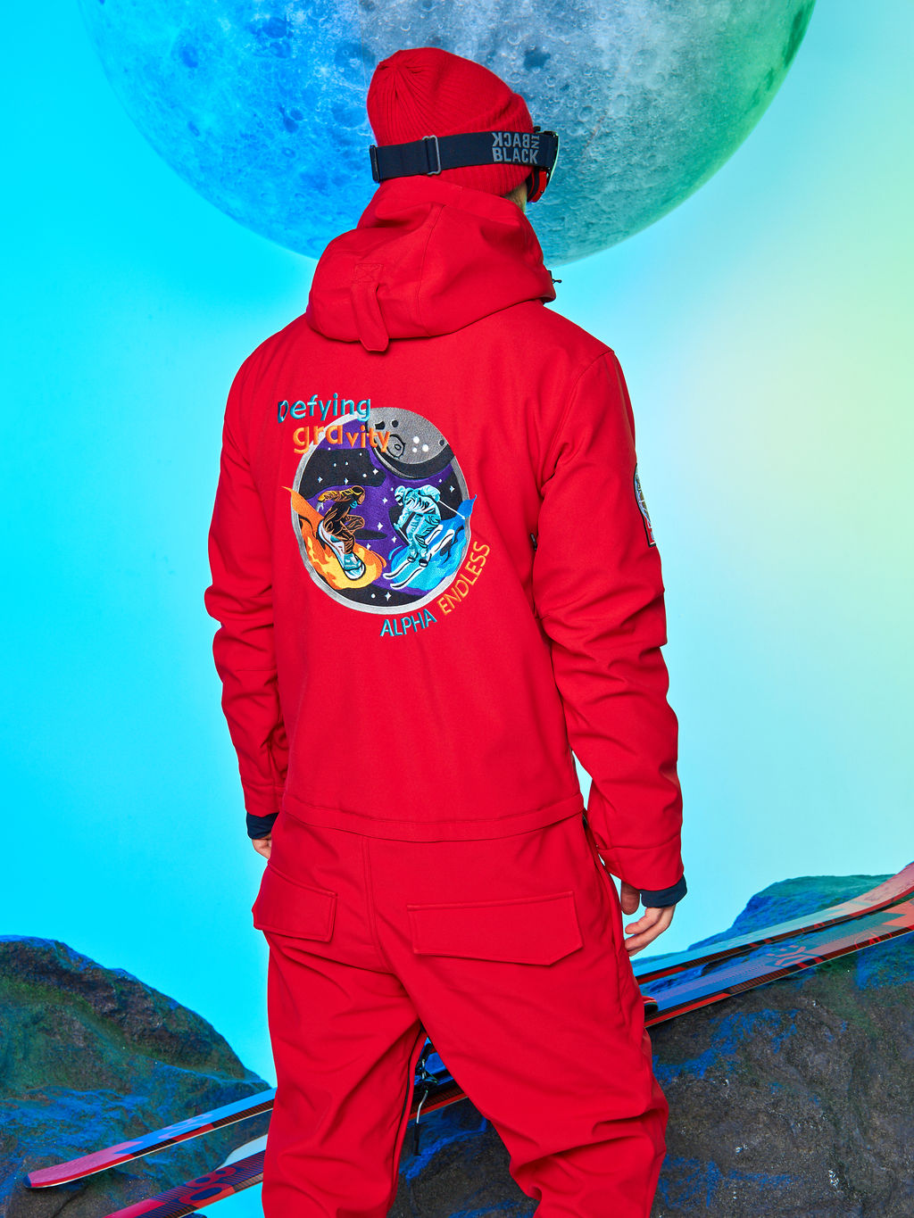 Мужской сноубордический горнолыжный комбинезон Alpha Endless Prometheus 223/230510 RED - Красный