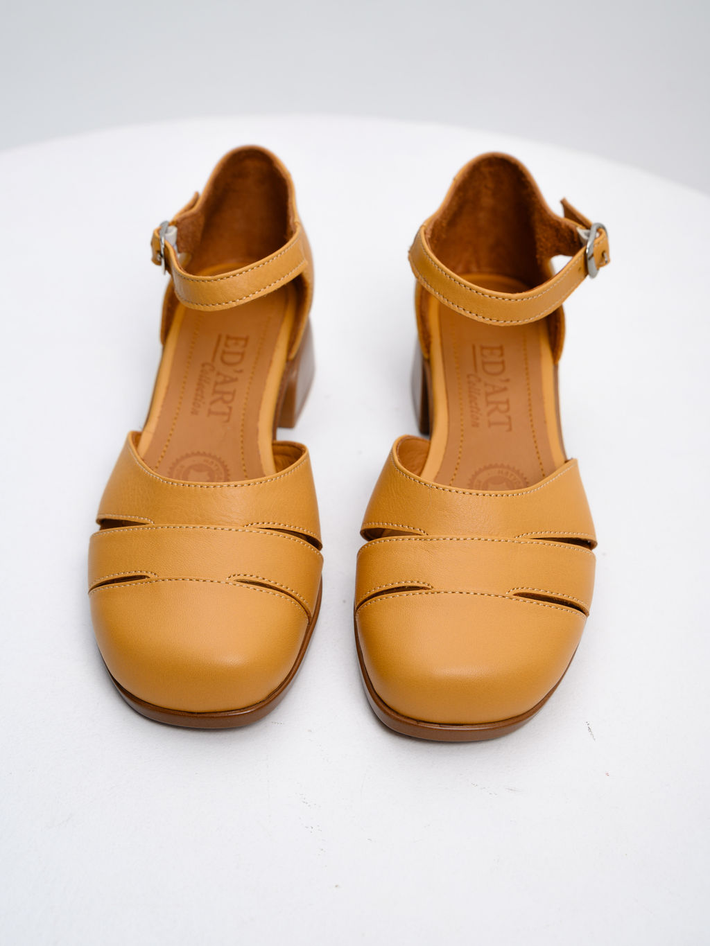 Босоножки 3032.25294br.Лион тыква+коричневый