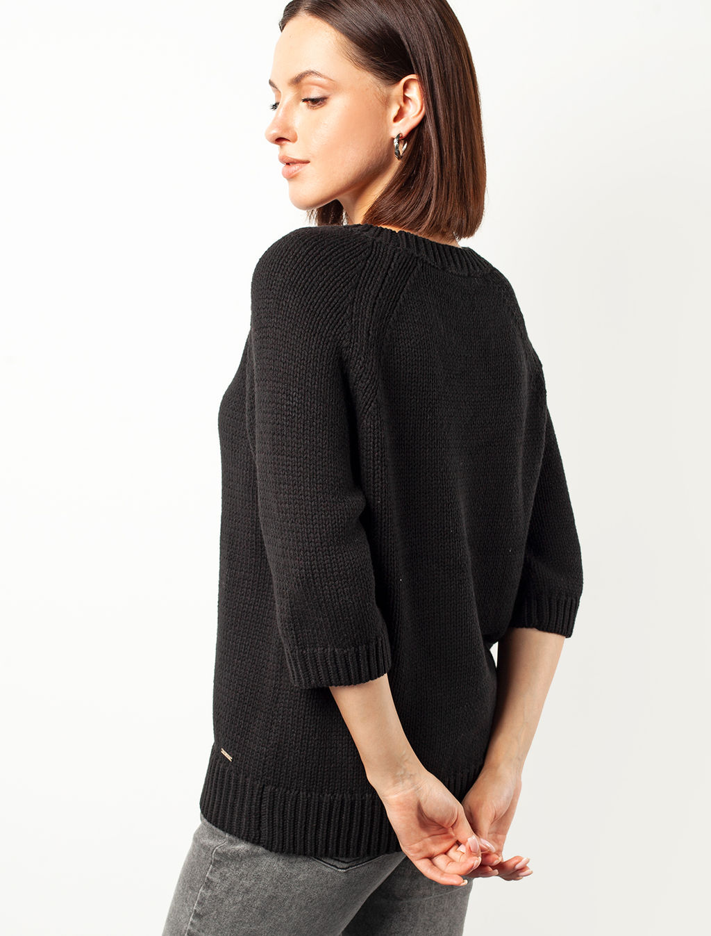 Хлопковый джемпер крупной вязки - Vilatte фото 4