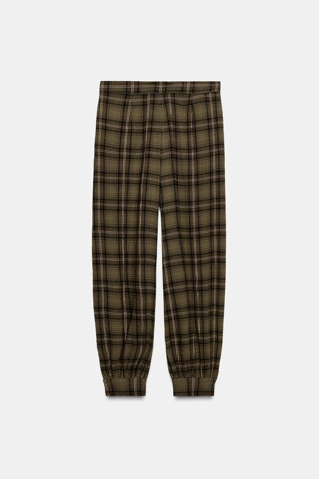 CHECK SAROUEL TROUSERS - Zara фото 17