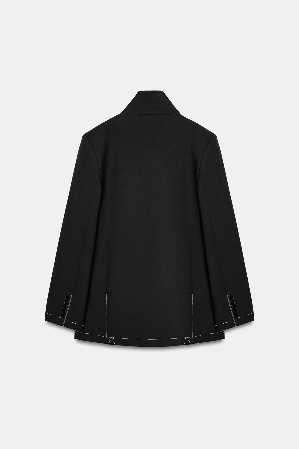 BLAZER OVERSIZE PESPUNTES / Negro - Zara фото 8
