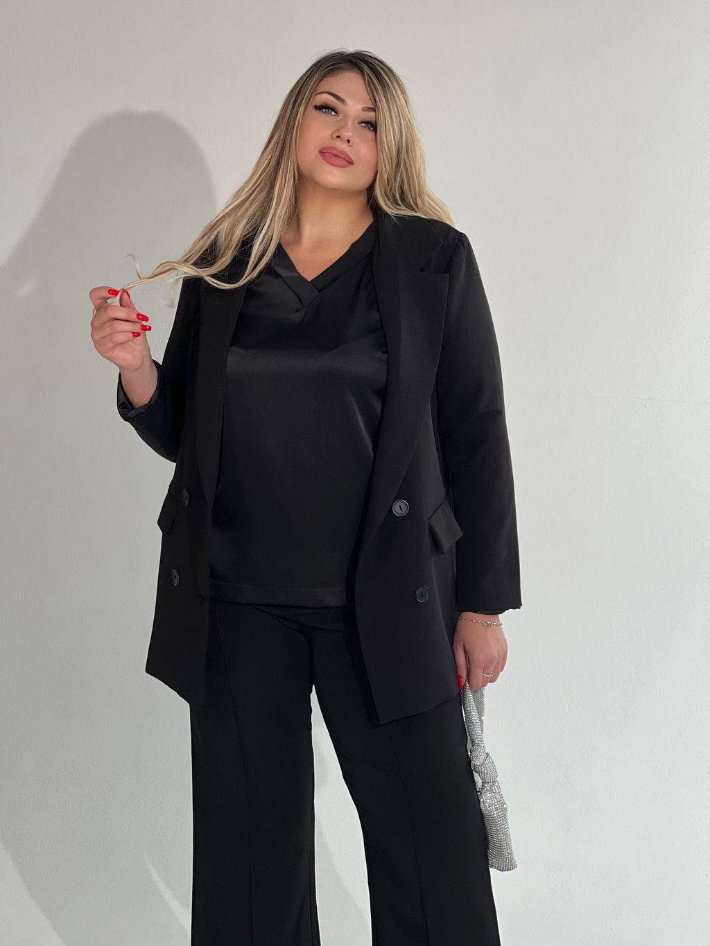 Блуза Ольга_О171/черный - Ihomelux фото 17