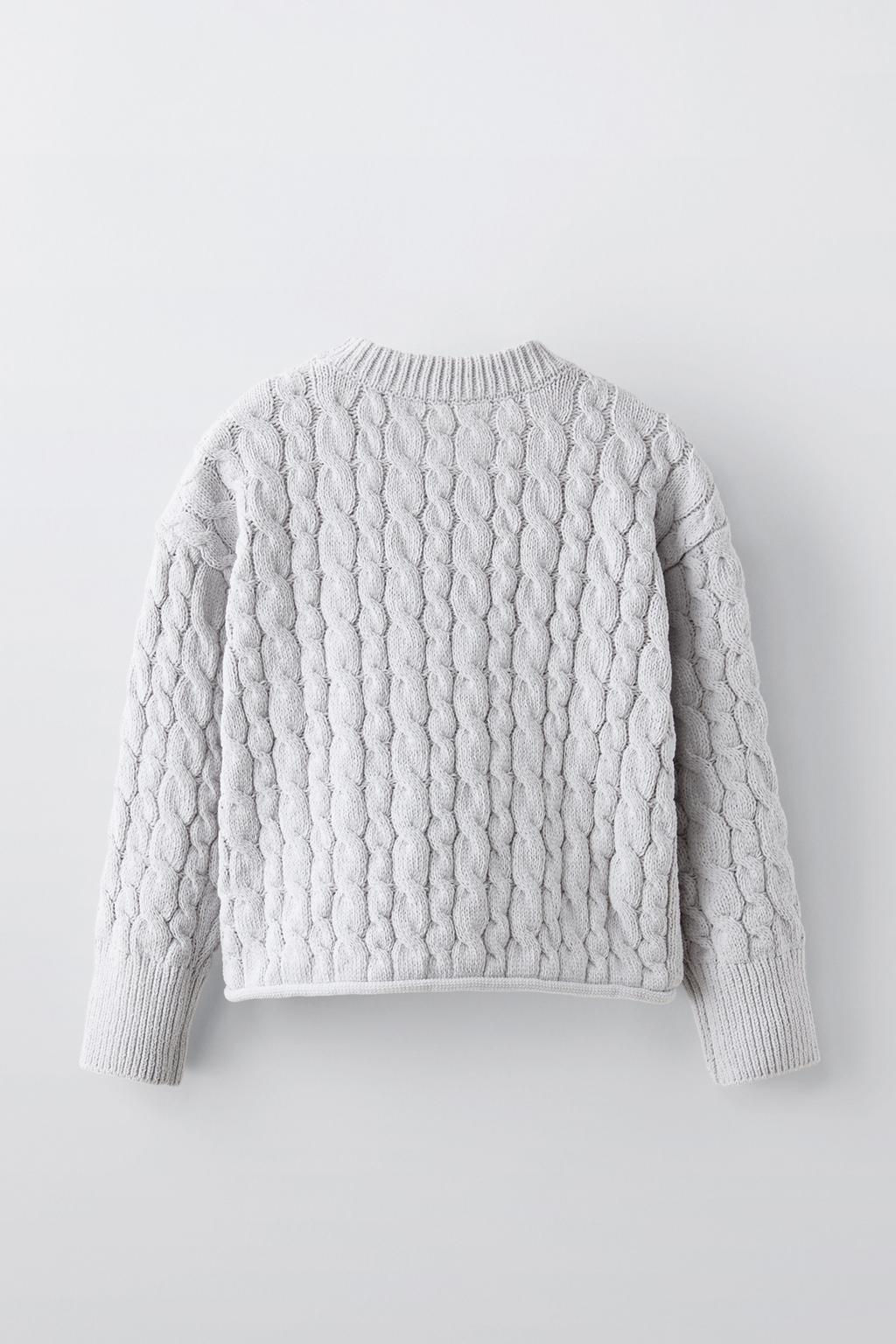 CABLE-KNIT CHENILLE SWEATER - Zara фото 3