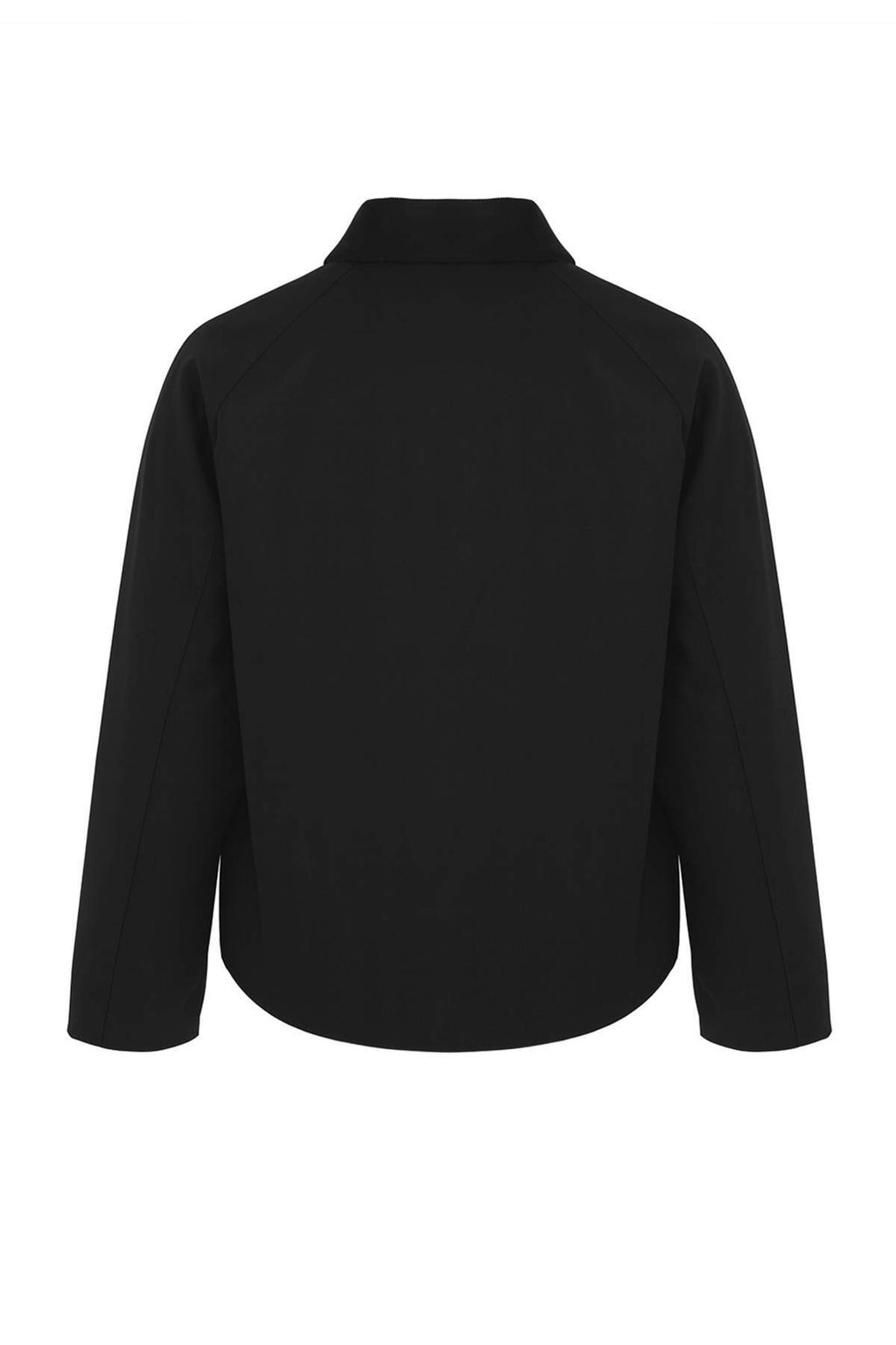 Siyah Regular Fit Kadife Yaka Detayl? Unisex Mevsimlik Mont TMNAW25MO00017