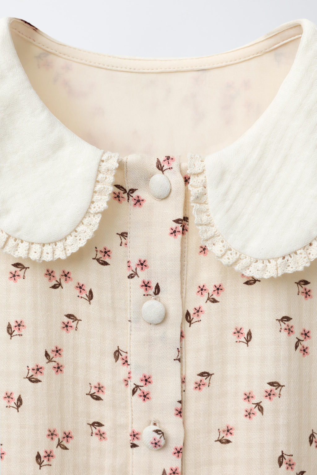 FLORAL DRESS WITH CONTRAST COLLAR - Zara фото 3