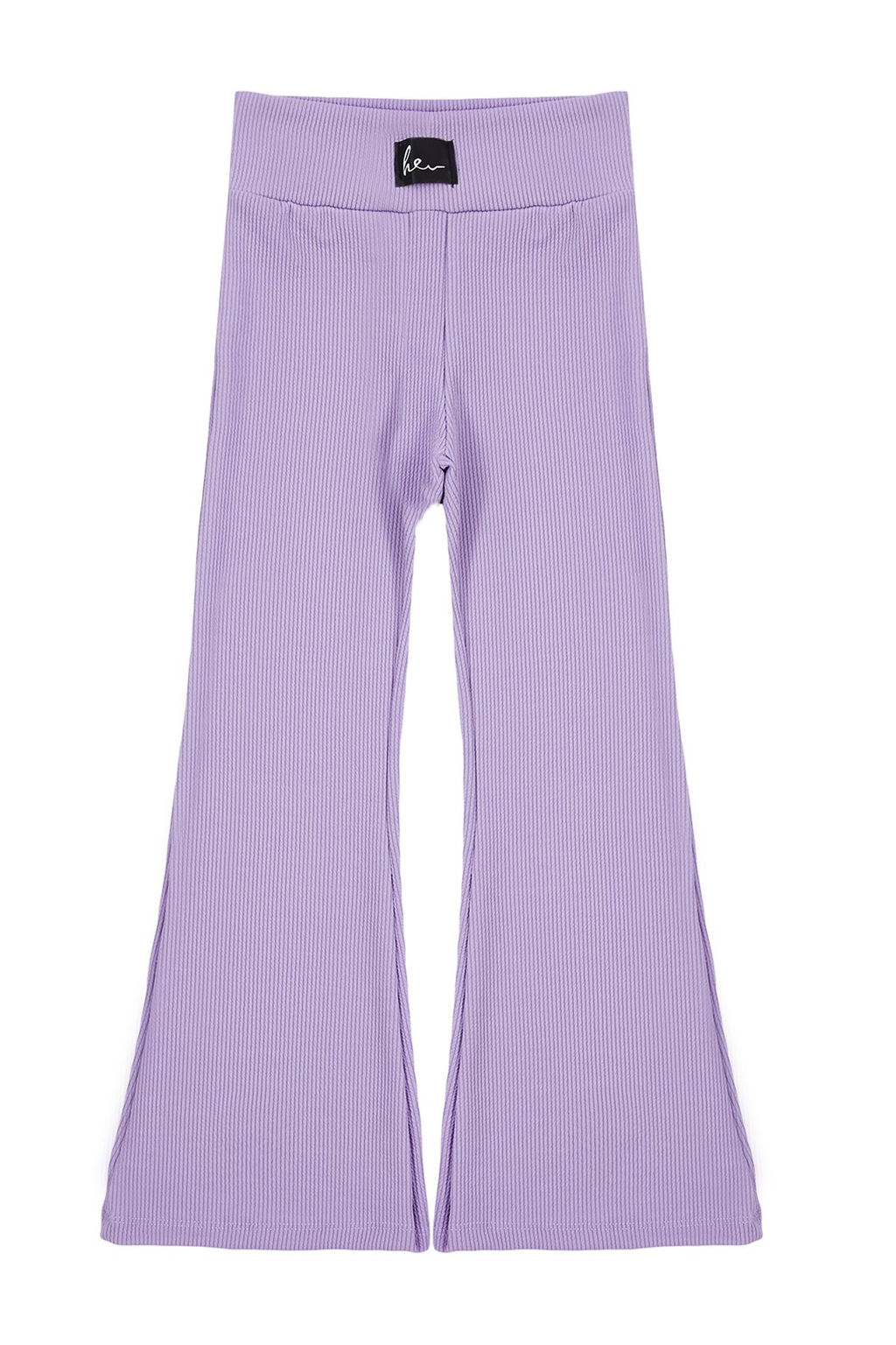 Lila Duz/Basic Flare/Ispanyol Paca K?z Cocuk Esnek Orme Tayt TKDSS24TA00007