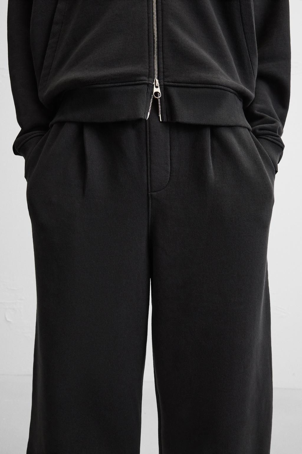 WASHED PLEATED JOGGER TROUSERS - Zara фото 5