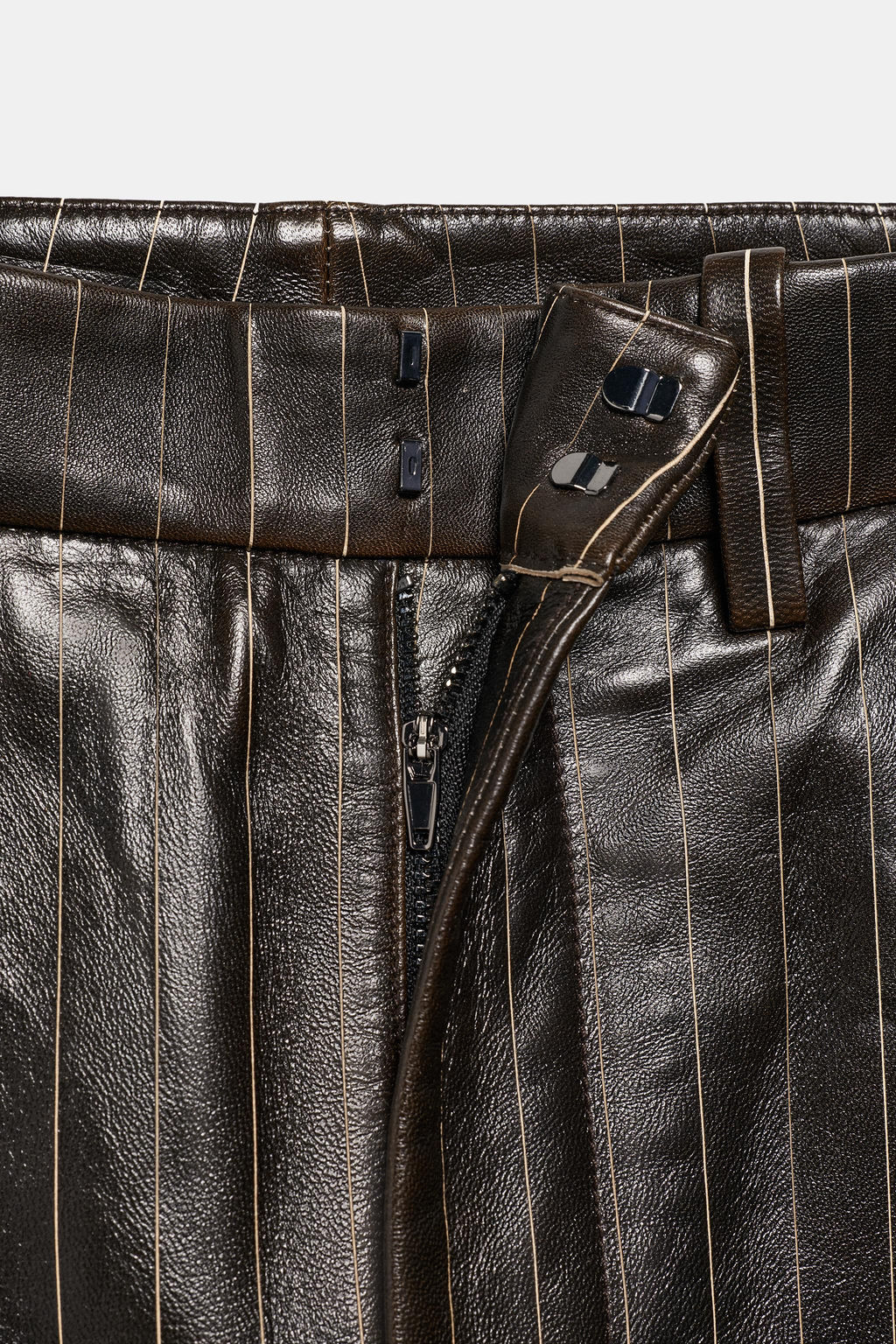 STRIPED LEATHER TROUSERS ZW COLLECTION LIMITED EDITION - Zara фото 10