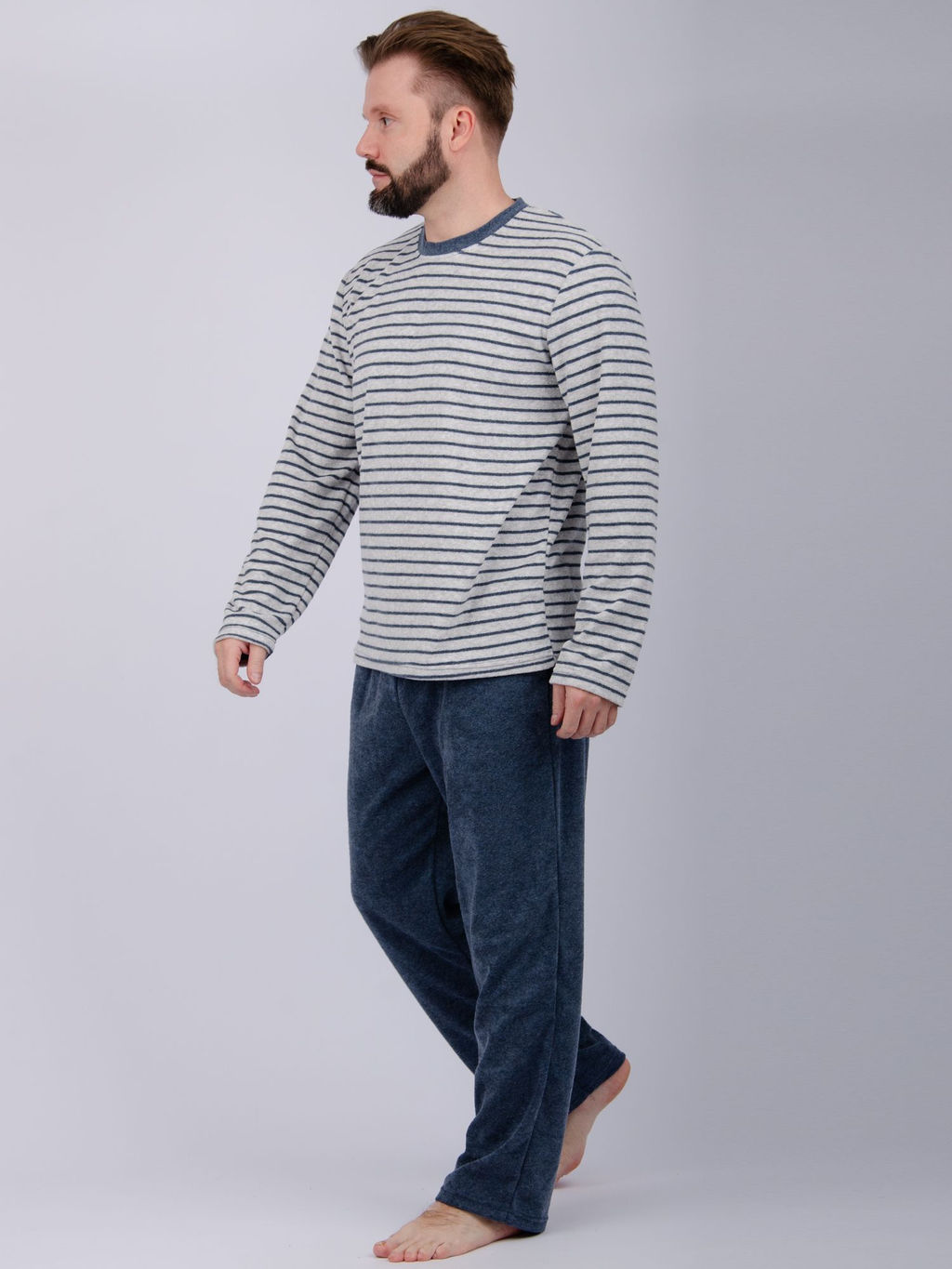 Пижама "Вояж" синяя, махра