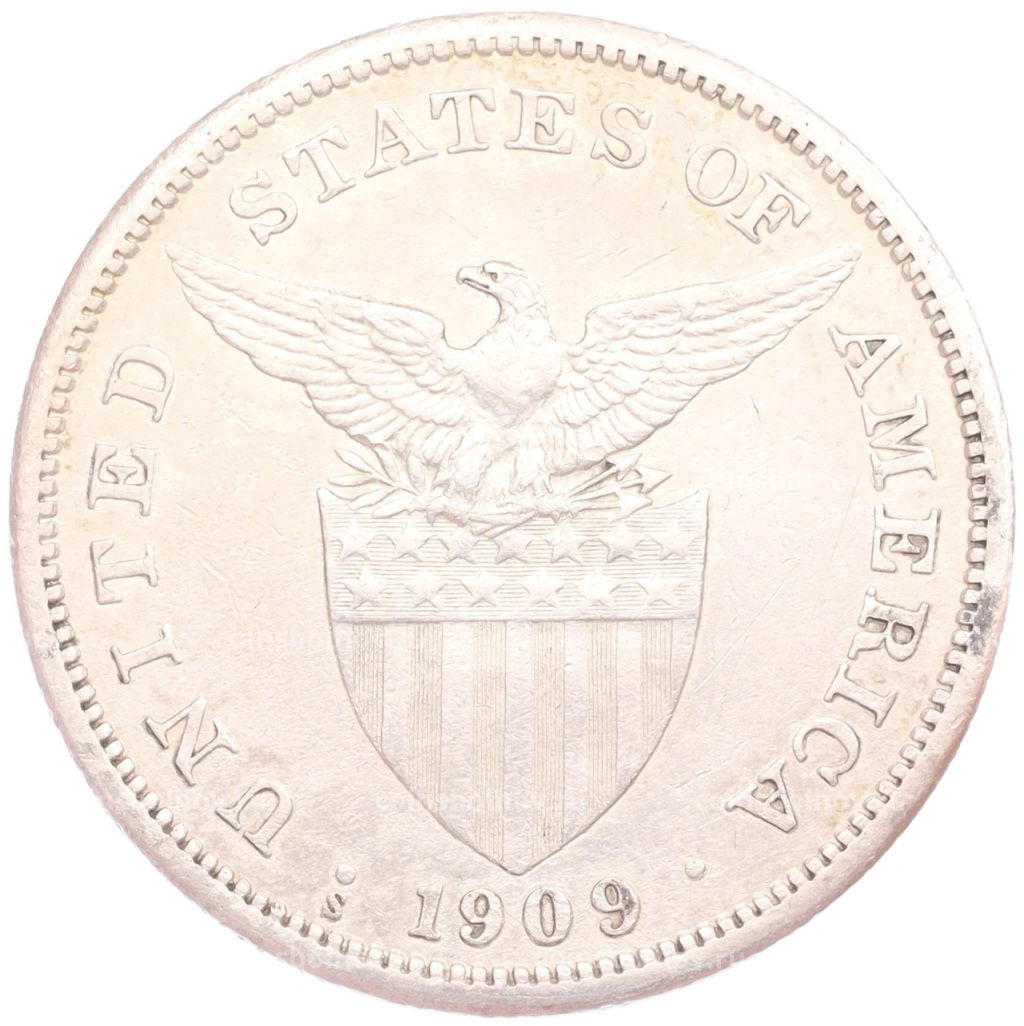 1 песо 1909 года Филиппины (Администрация США)