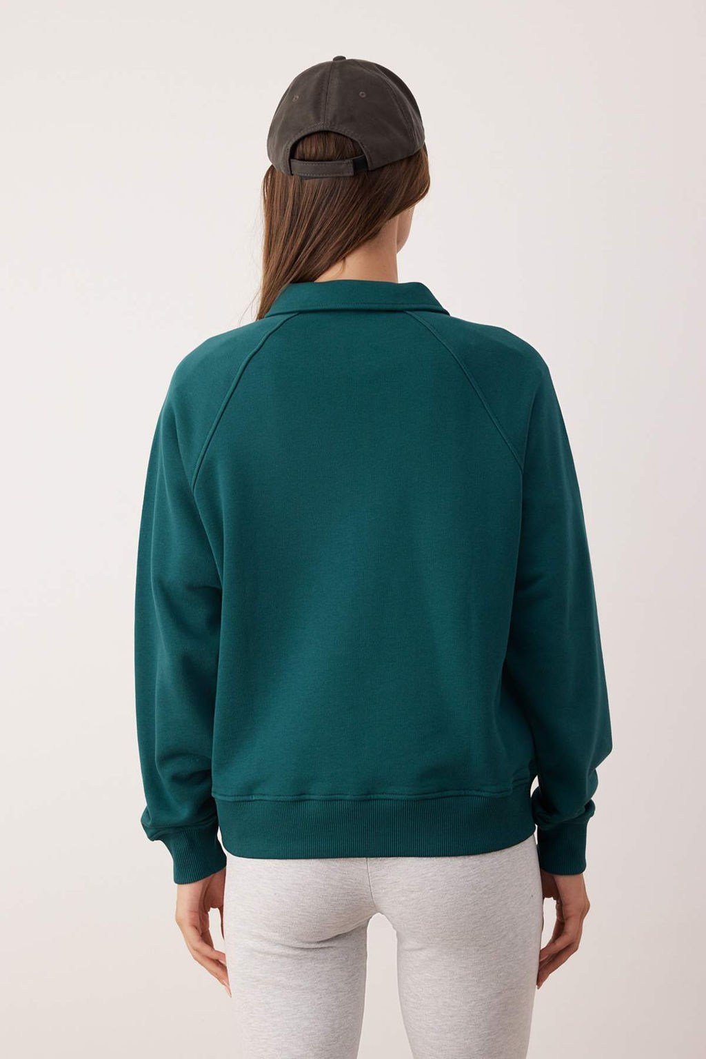 Petrol Premium Patl? Regular/Normal Kal?p Kal?n Ici Polarl? Orme Sweatshirt TWOAW26SW00208 - Trendyolmilla фото 4