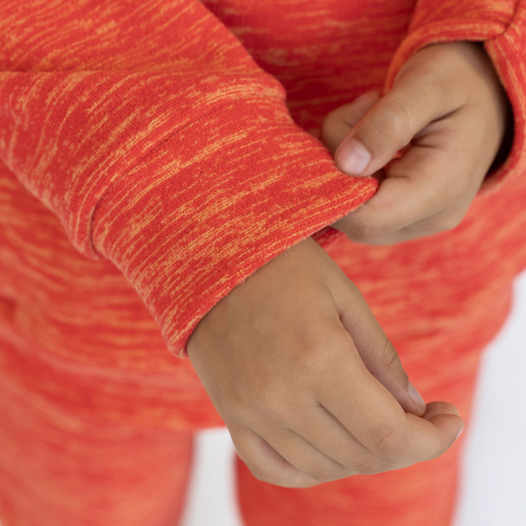 Костюм детский оранжевый флисовый 7043кт (110, 60)