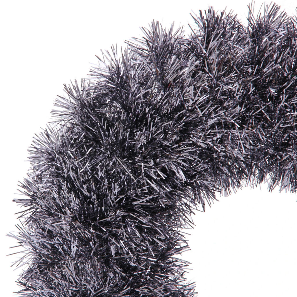 Венок декоративный TINSEL "Яркие переливы" 38 см, Графит