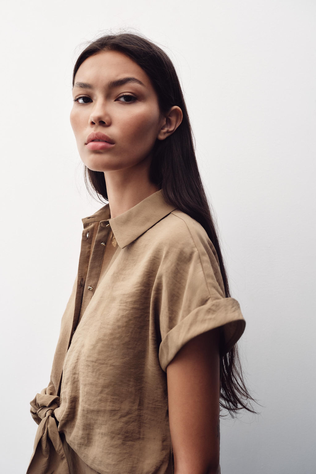 SHORT SLEEVE KNOT SHIRT - Zara фото 14