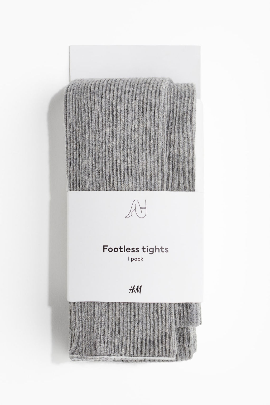 Rib-knit footless tights - H&m фото 4