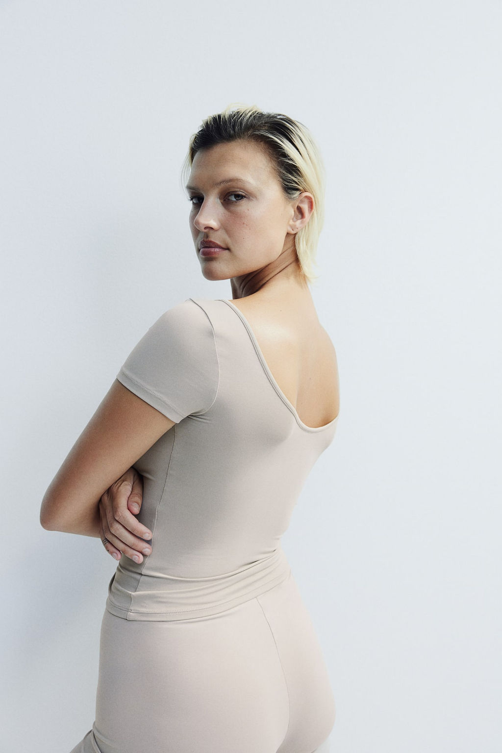 Top de microfibra con escote en U - H&m фото 5
