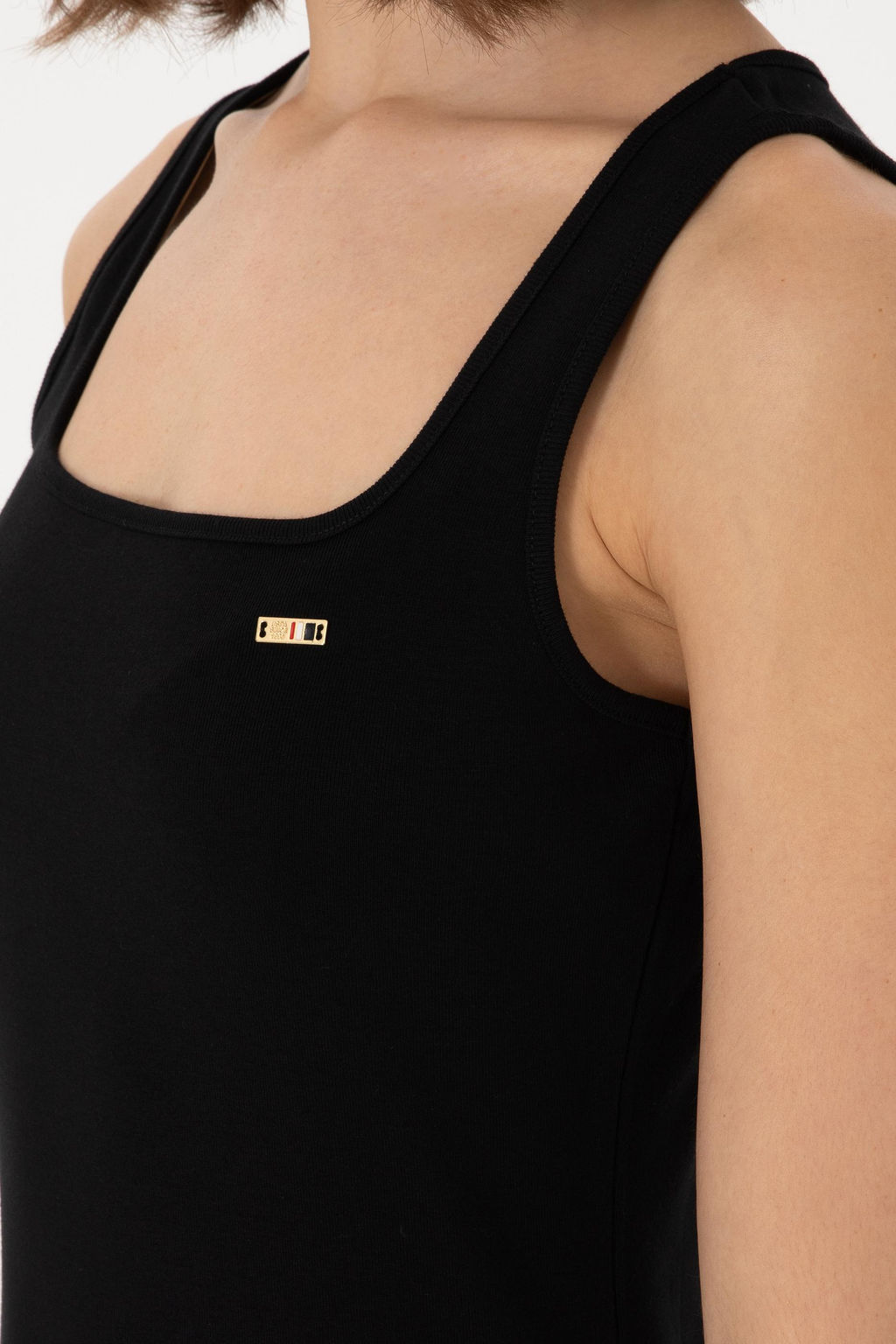 Kad_n Siyah Y_rtma_l_ Kolsuz Kare Yaka _rme Elbise Sepette S_rpriz _ndirim - U.s. polo assn фото 7