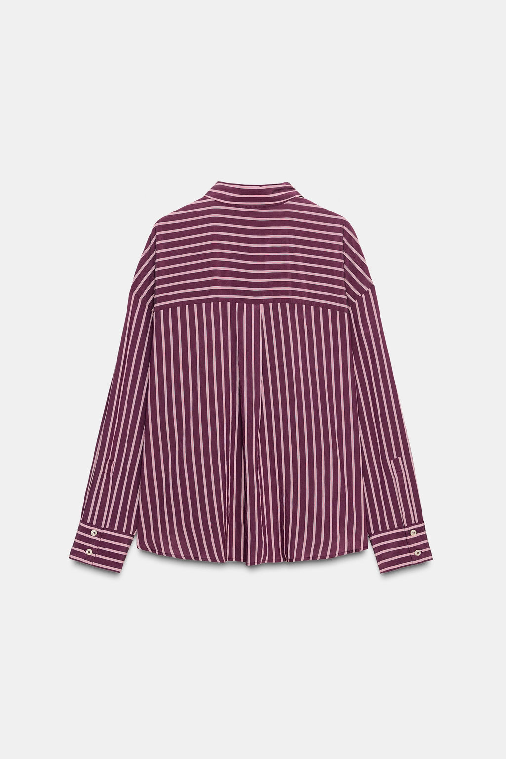 OVERSIZE STRIPED POPLIN SHIRT - Zara фото 7