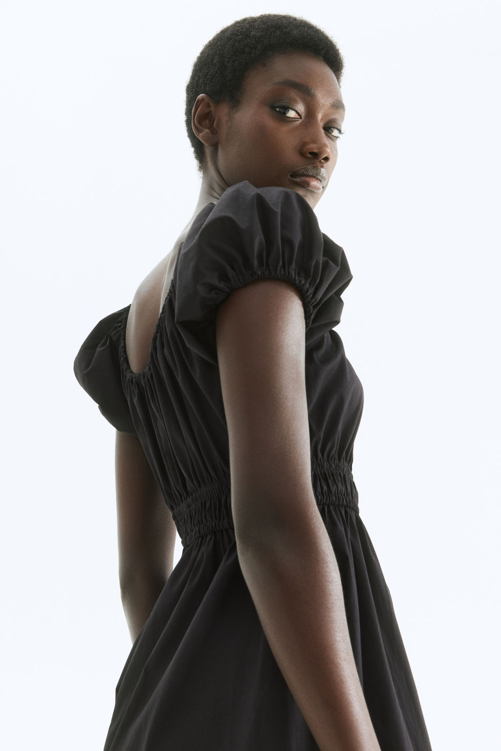Vestido off-the-shoulder de popelina - H&m фото 7