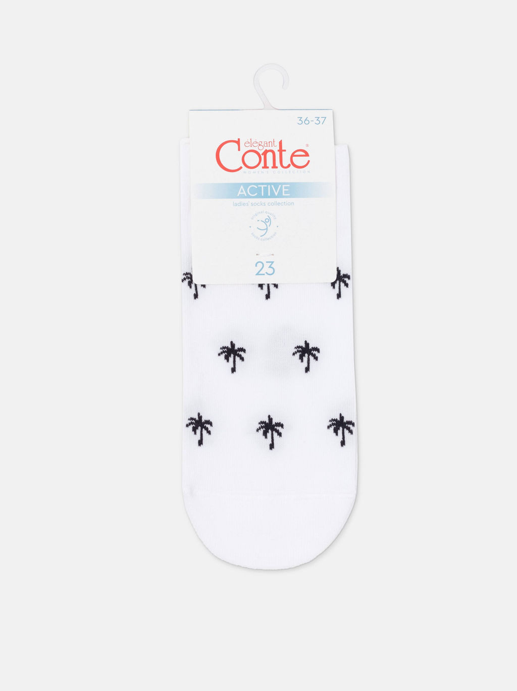 Цена за 2 пары. Носки Короткие CONTE ACTIVE Носки женские (короткие) белый-черный - Conte elegant фото 8
