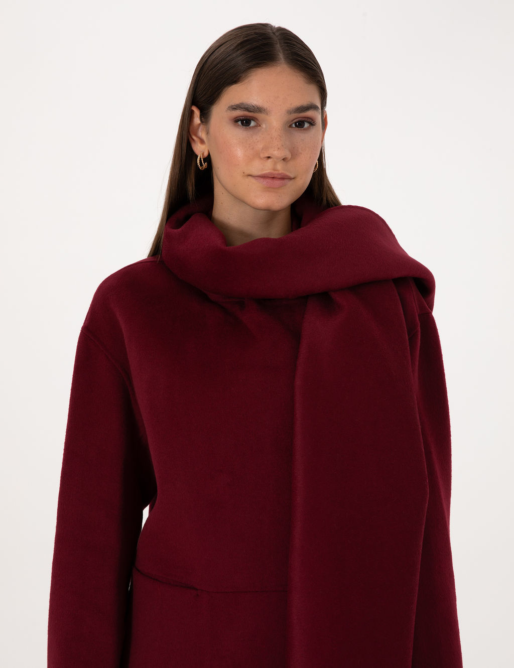 Bordo Comfort Fit Y_n Kar___ml_ Ka_e Kaban