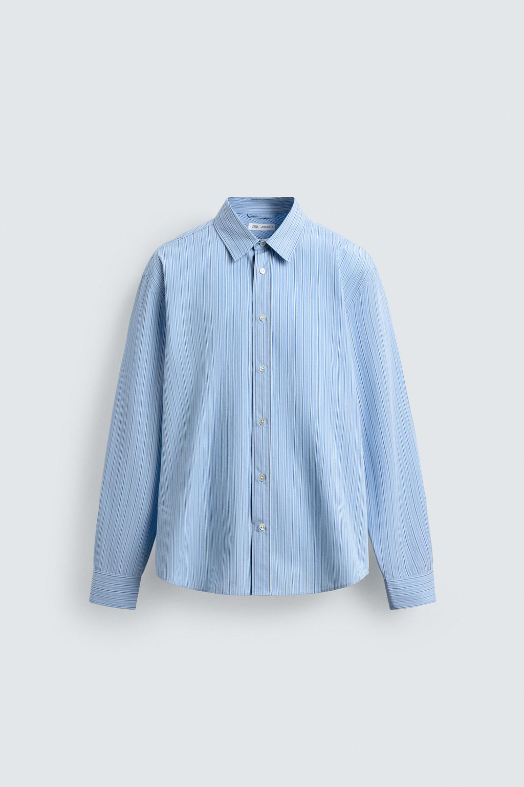 Рубашка CAMISA RELAXED FIT RAYAS голубая