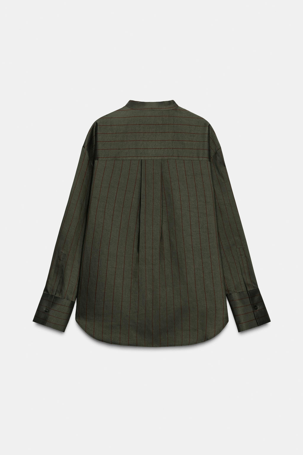 STRIPED STAND-UP COLLAR SHIRT ZW COLLECTION