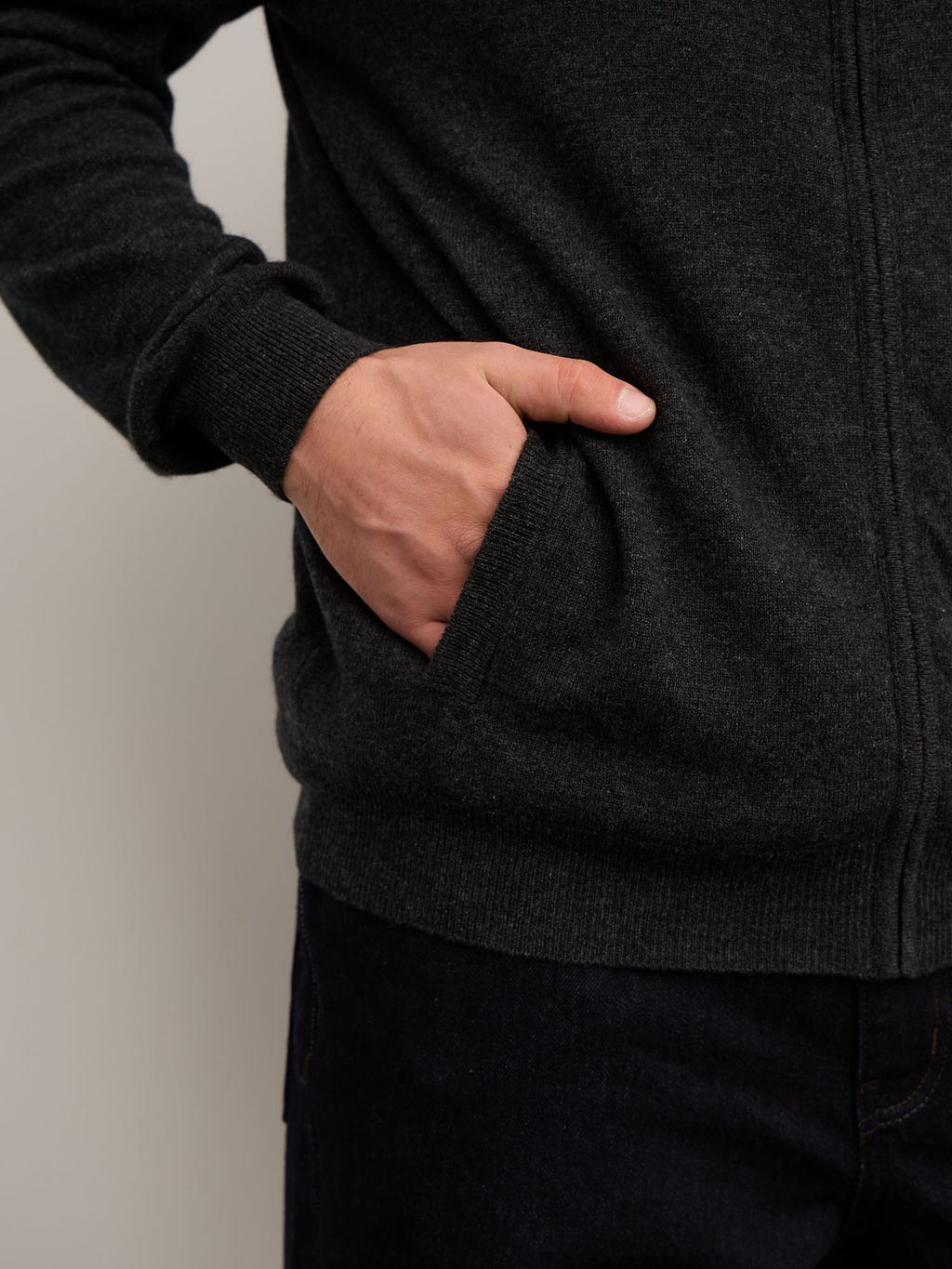 Джемпер из кашемира мужской 08182 графит