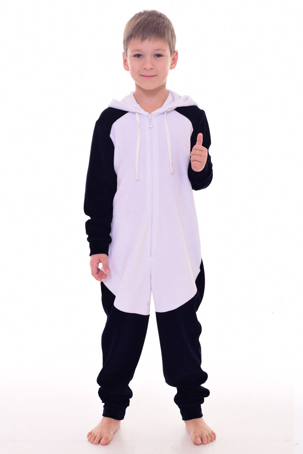 Пижама подростковая Кигуруми Панда 11-036 (темно-синий)