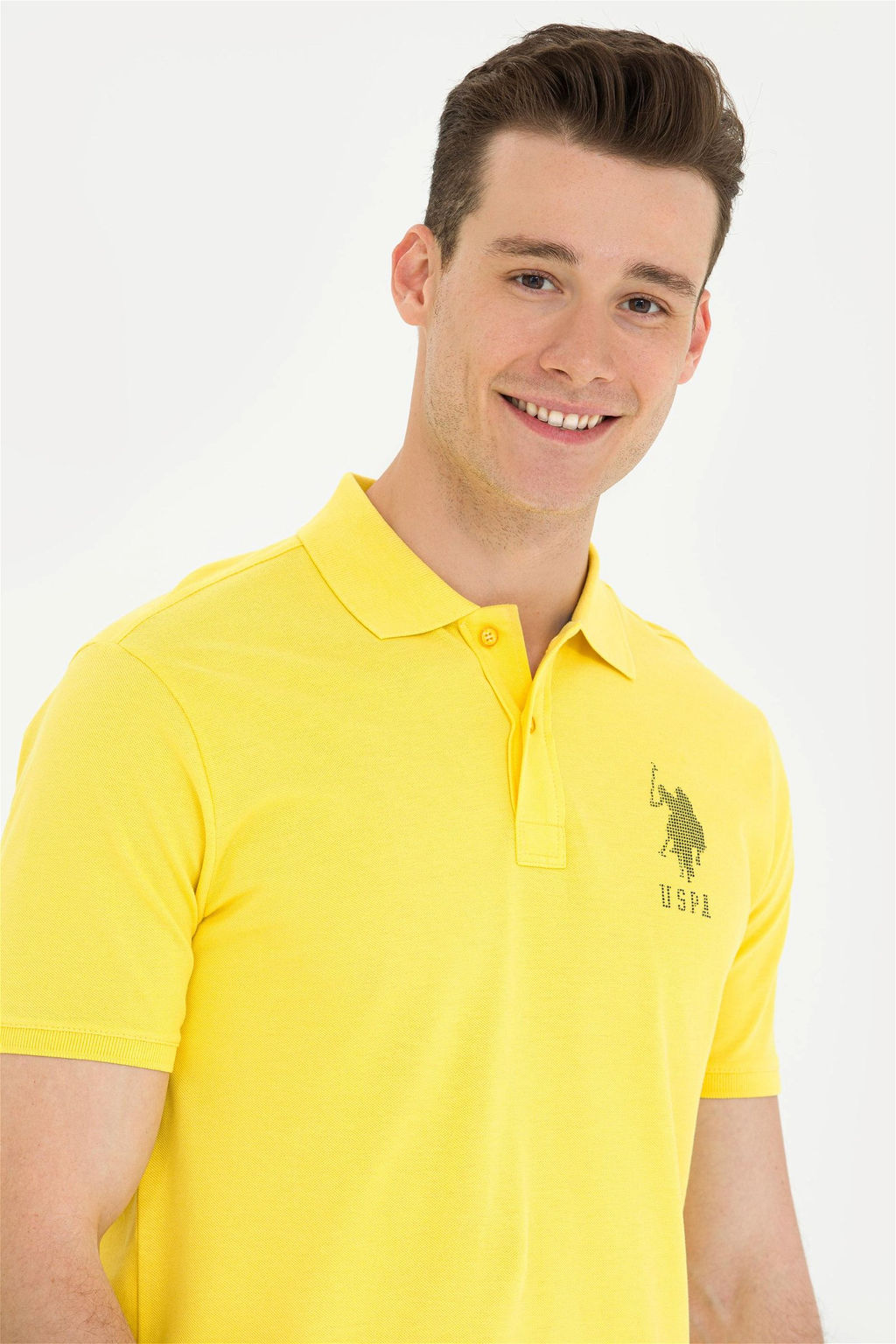 U. S. Polo Assn Мужская темно-желтая футболка с воротником-поло - U.s. polo assn фото 9