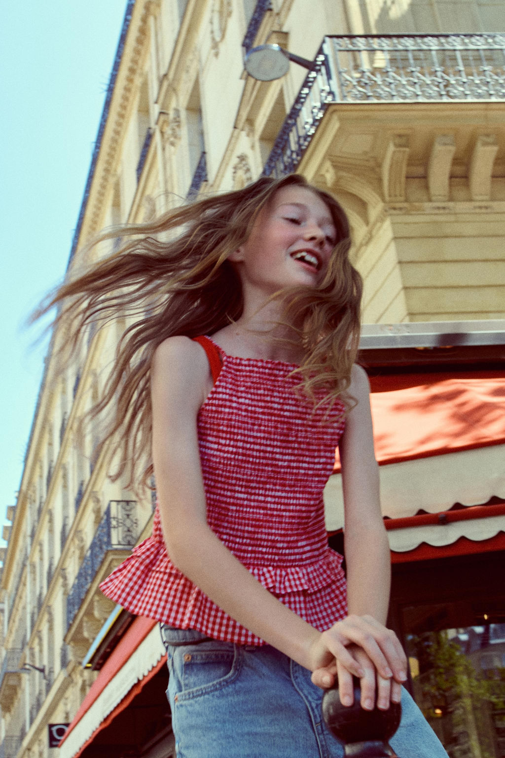 GINGHAM HALTER TOP - Zara фото 6