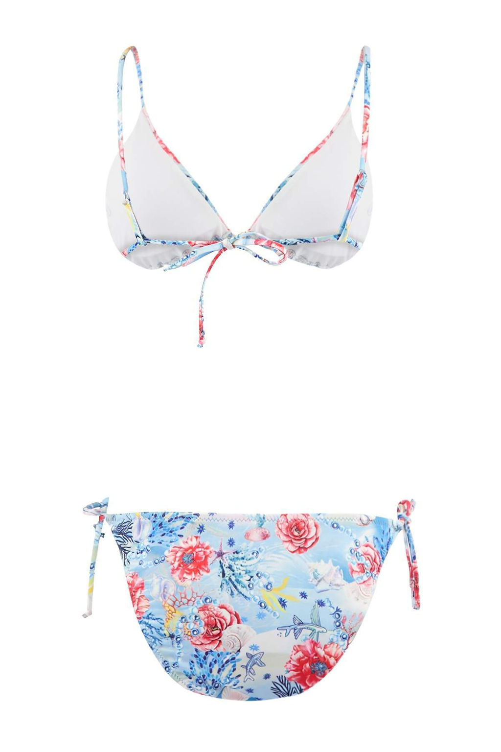 Cicek Desenli Ucgen Kapl? Tas Bask?l? Normal Bel Regular Bikini Tak?m? TBESS26BT00070