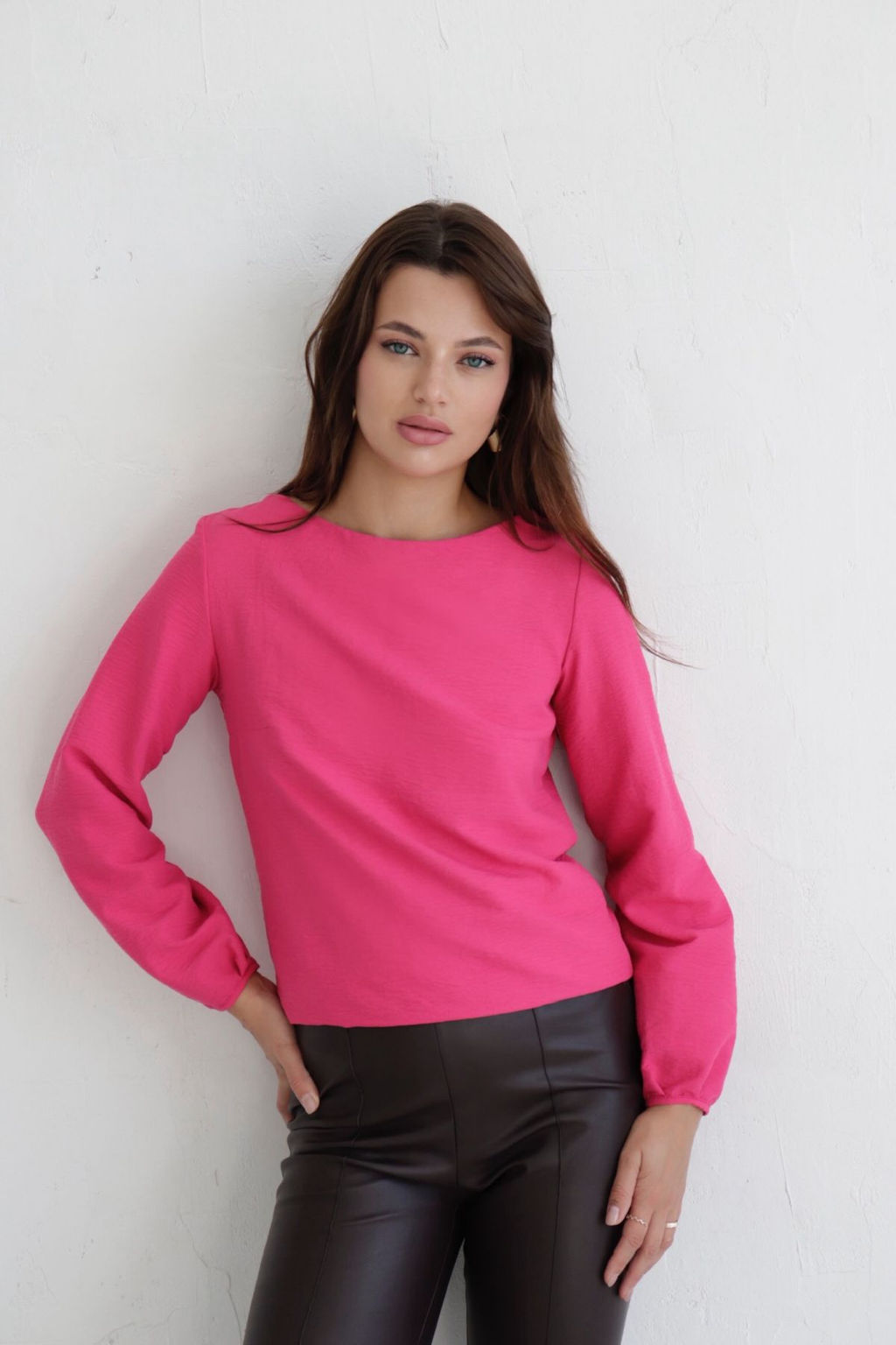 Блуза прямого силуэта с вырезом лодочка - Martichelli фото 32