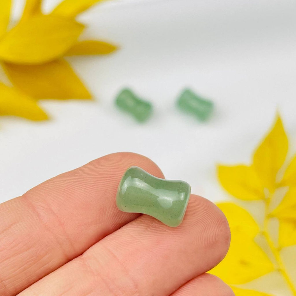 Бусины для украшений из зеленого Кварца (3 шт) - Радуга самоцветов фото 2
