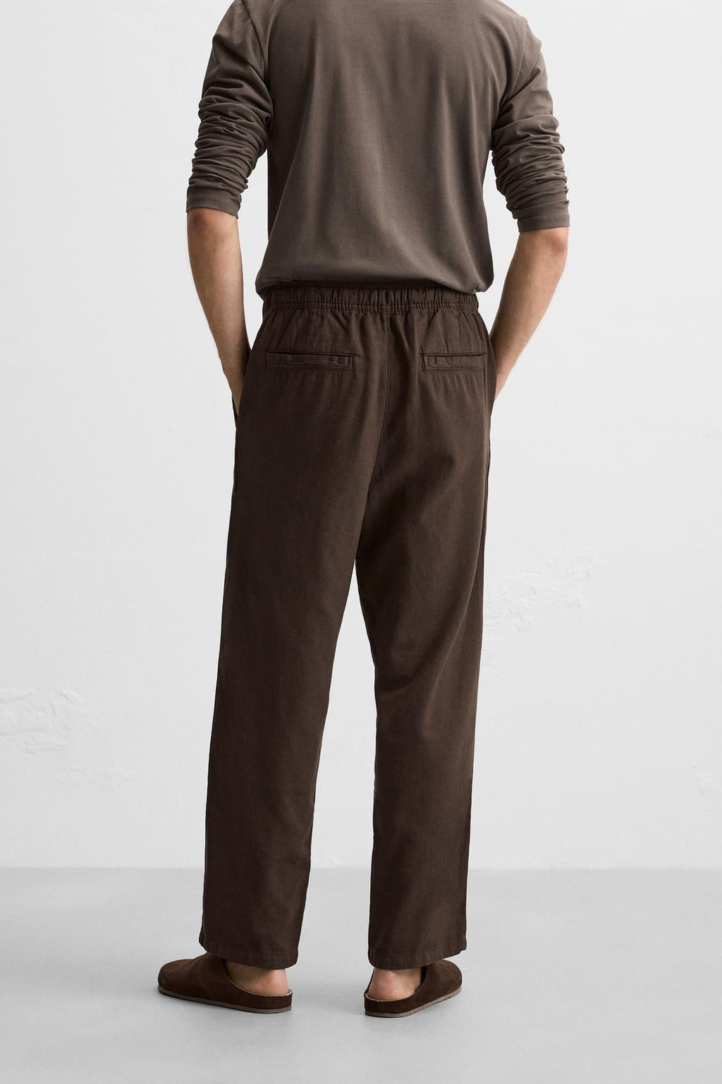 COTTON - LINEN TROUSERS - Zara фото 12
